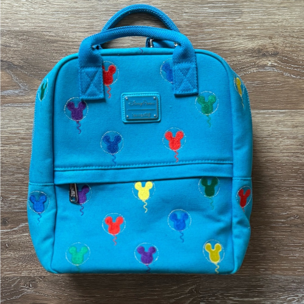 Disney Parks Loungefly Mickey Mouse Balloon canvas backpack